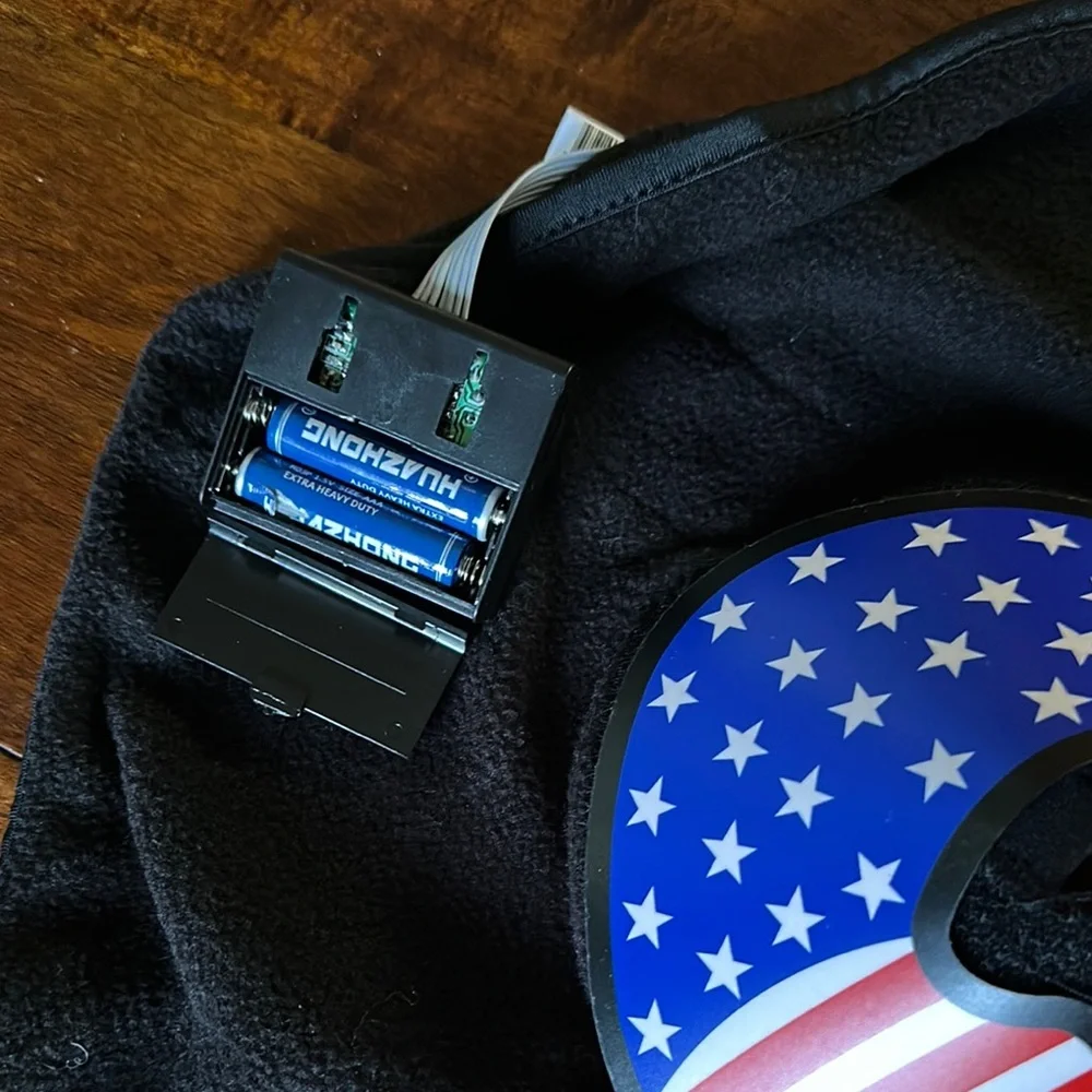 Patriotic Kids Face Mask with Black Fleece